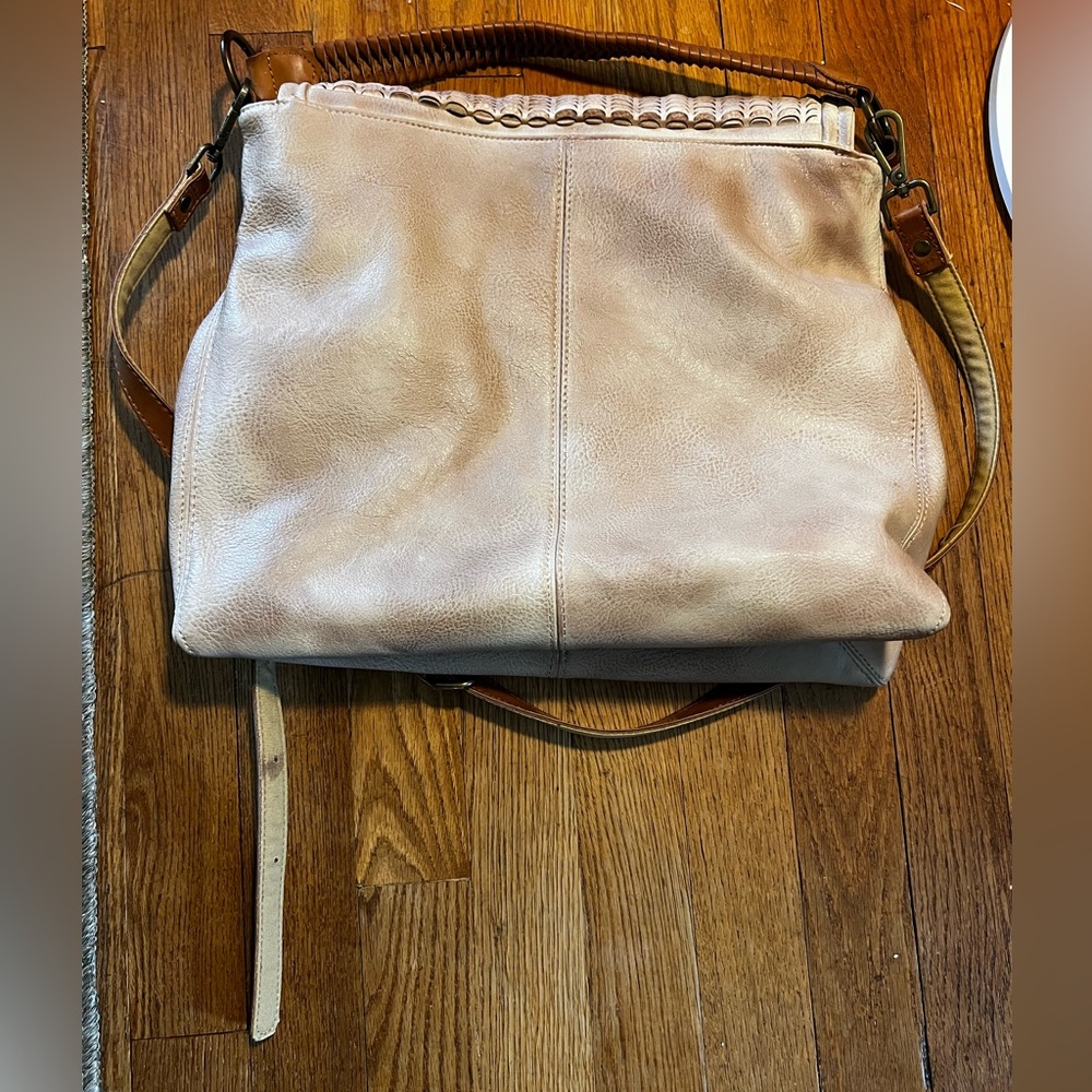 Free People Scalloped Messenger Bag with two handles - Picture 5 of 13